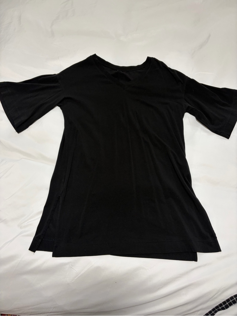 Uniqlo Black Short Sleeve Tunic Tee